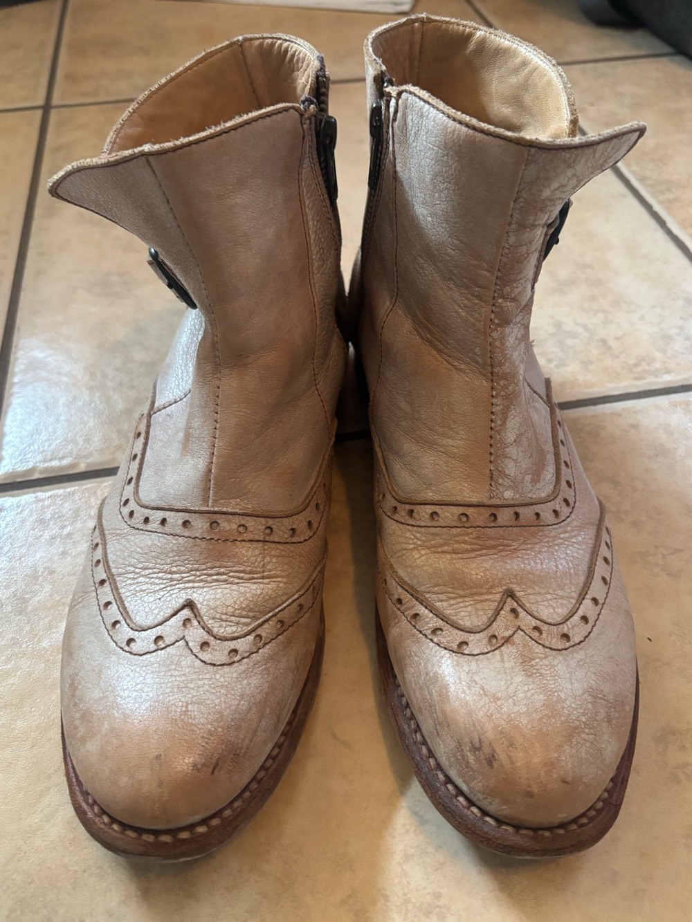 Bed Stu Cobbler boot 8.5 women Bone color